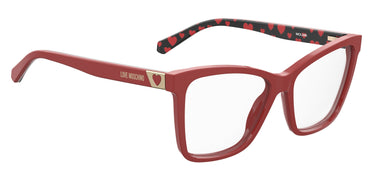 Premium Women Moschino Love Model Eyeglasses: MOL586 - Red- SpecSMART Eye Clinic (Diagonal View)